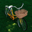 cykelkurv med låg til styr 50x45x35 cm naturlig pil