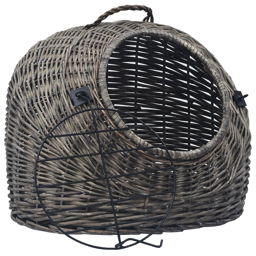 kattetransport 60x45x45 cm naturpil grå