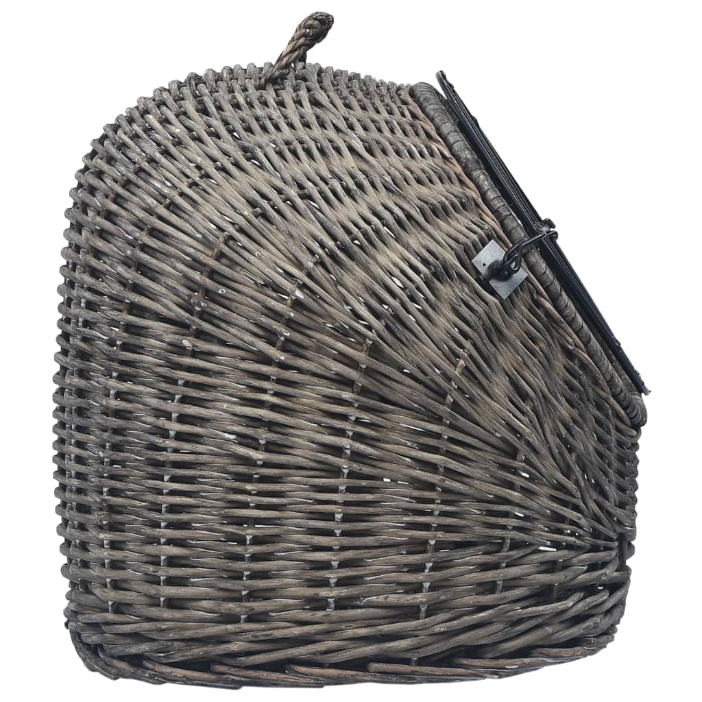 kattetransport 60x45x45 cm naturpil grå