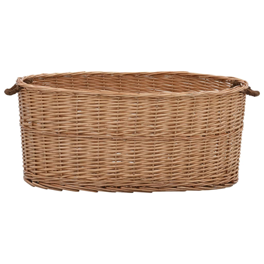 brændekurv med håndtag 78 x 54 x 34 cm naturpil