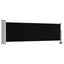 sammenrullelig sidemarkise 80x300 cm sort