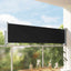 sammenrullelig sidemarkise 80x300 cm sort