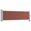 sammenrullelig sidemarkise til terrassen 80 x 300 cm brun