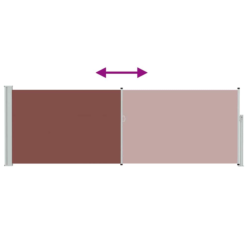 sammenrullelig sidemarkise til terrassen 100 x 300 cm brun