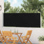 sammenrullelig sidemarkise til terrassen 100 x 500 cm sort
