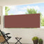 sammenrullelig sidemarkise til terrassen 100 x 500 cm brun
