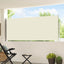 sammenrullelig sidemarkise til terrassen 120x500 cm cremefarvet
