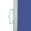 sammenrullelig sidemarkise til terrassen 120 x 500 cm blå