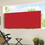 sammenrullelig sidemarkise til terrassen 120 x 500 cm rød
