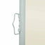 sammenrullelig sidemarkise til terrassen 140x500 cm cremefarvet