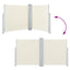 sammenrullelig sidemarkise 100 x 600 cm cremefarvet