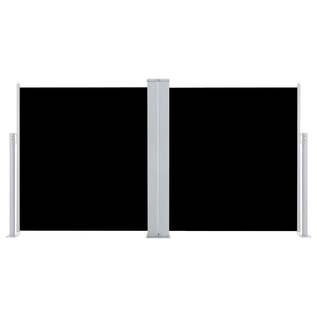 sammenrullelig sidemarkise 120 x 600 cm sort