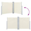 sammenrullelig sidemarkise 120 x 600 cm cremefarvet