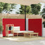 sammenrullelig sidemarkise 120 x 600 cm red
