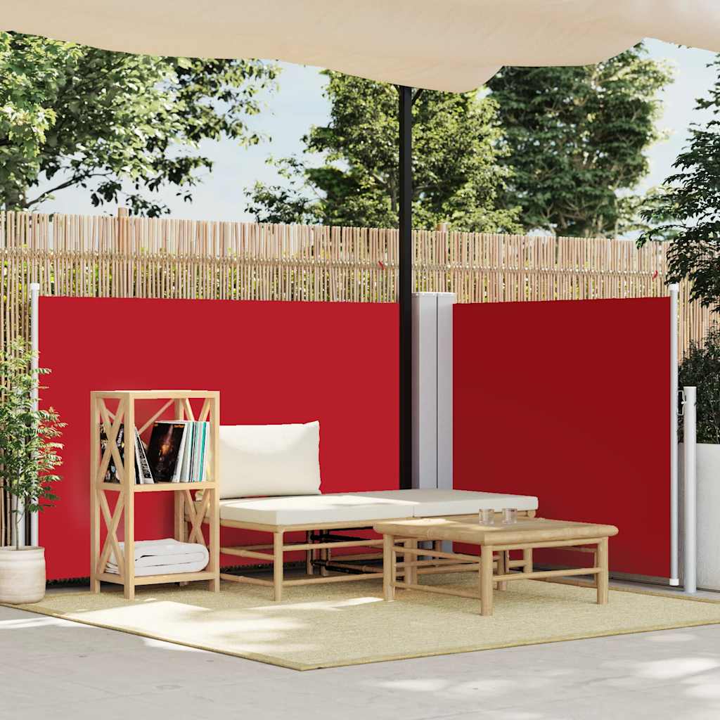 sammenrullelig sidemarkise 120 x 600 cm red