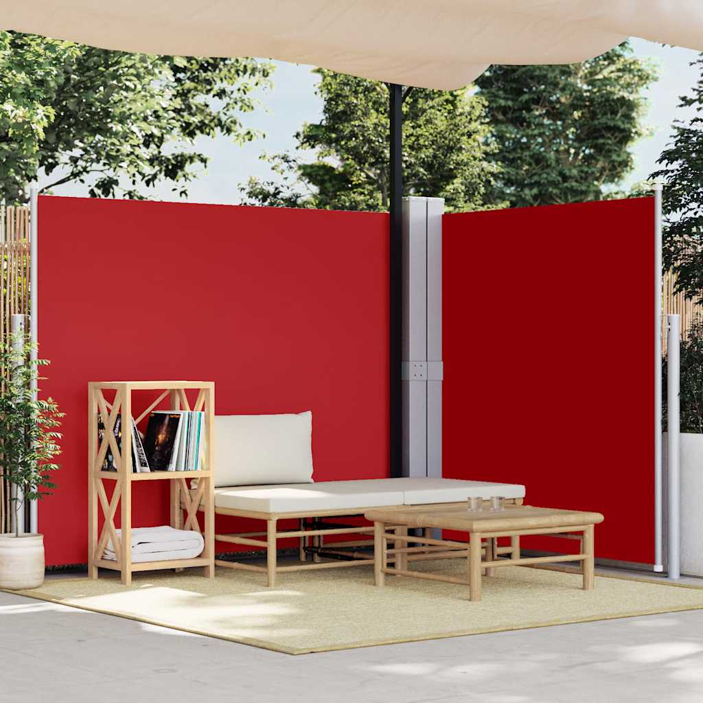 sammenrullelig sidemarkise 160 x 600 cm rød