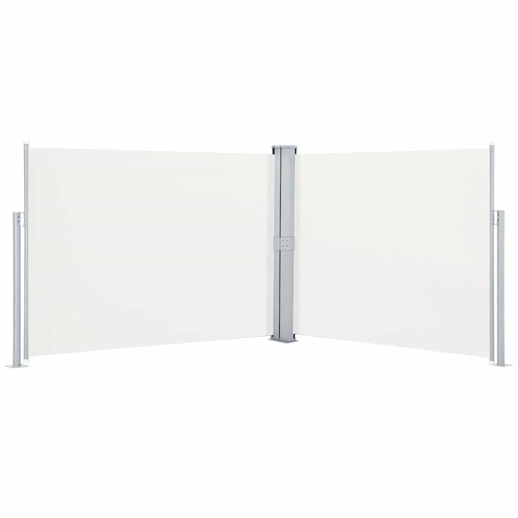 sammenrullelig sidemarkise 140 x 1000 cm cremefarvet