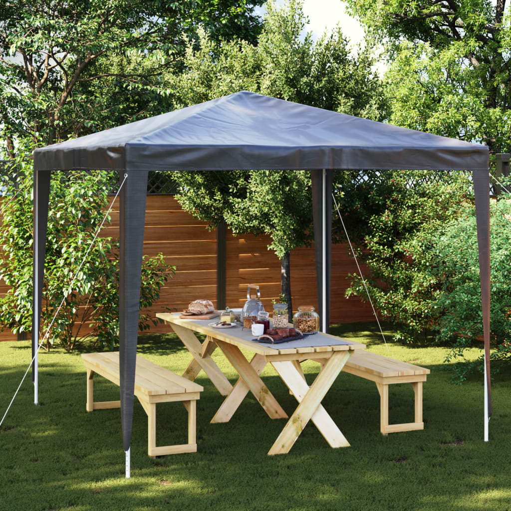 festtelt 2,5x2,5 m 90 g/m² antracitgrå