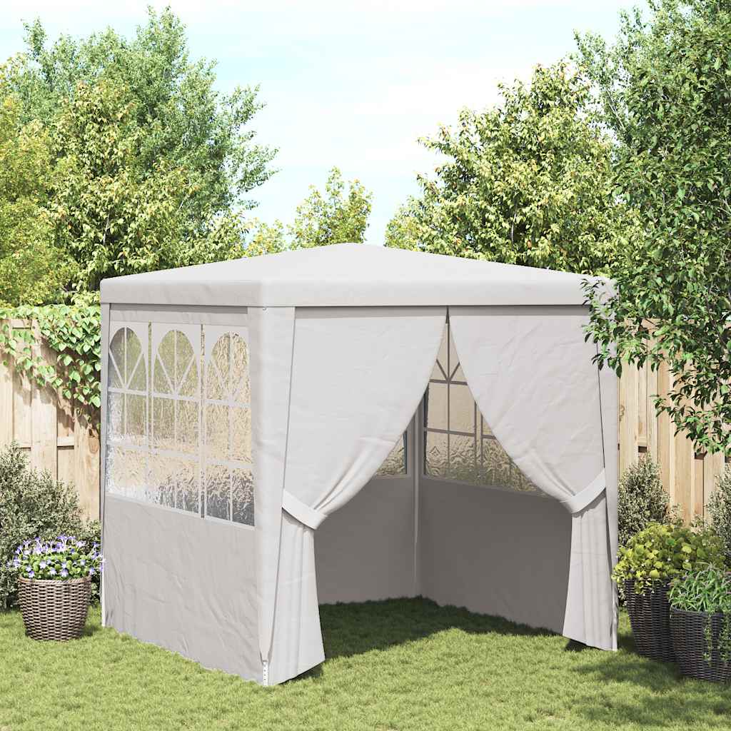 festtelt med sidevægge 2x2 m 90 g/m² hvid
