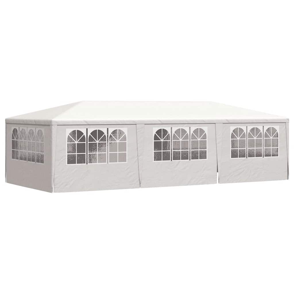 festtelt med sidevægge 4x9 m 90 g/m² hvid