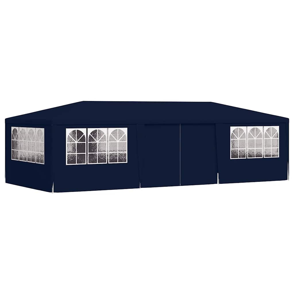festtelt med sidevægge 4x9 m 90 g/m² blå