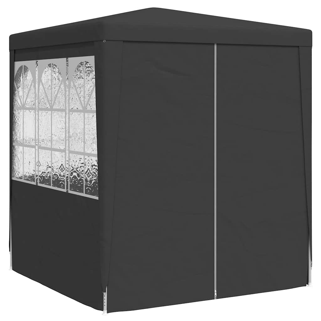 festtelt med sidevægge 2x2 m 90 g/m² antracitgrå