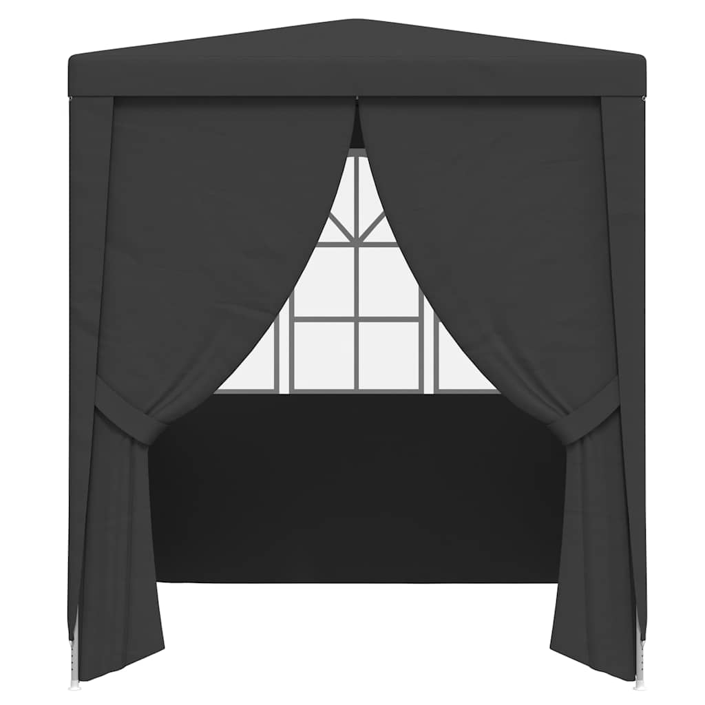 festtelt med sidevægge 2x2 m 90 g/m² antracitgrå