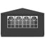 festtelt med sidevægge 4x4 m 90 g/m² antracitgrå