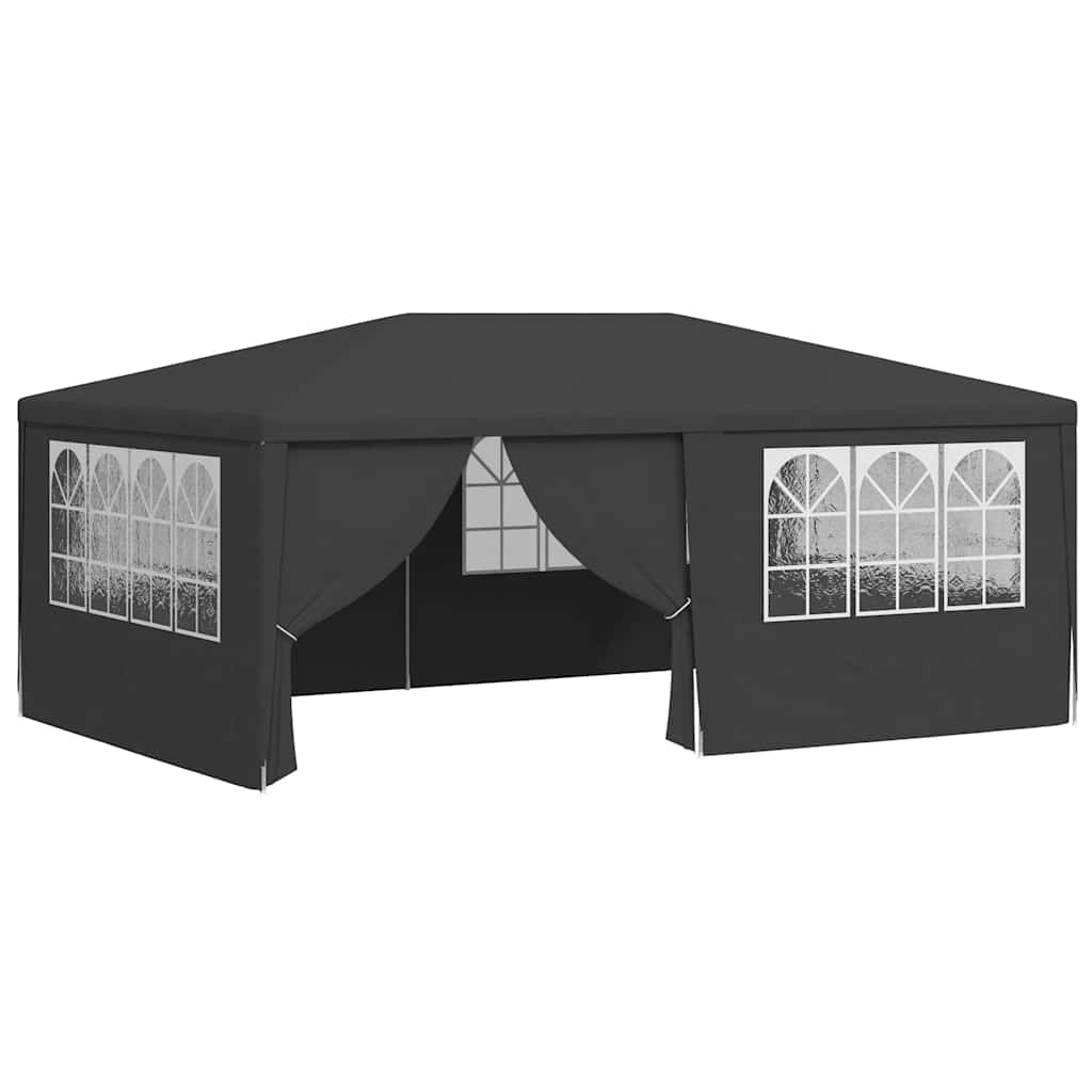 festtelt med sidevægge 4x6 m 90 g/m² antracitgrå