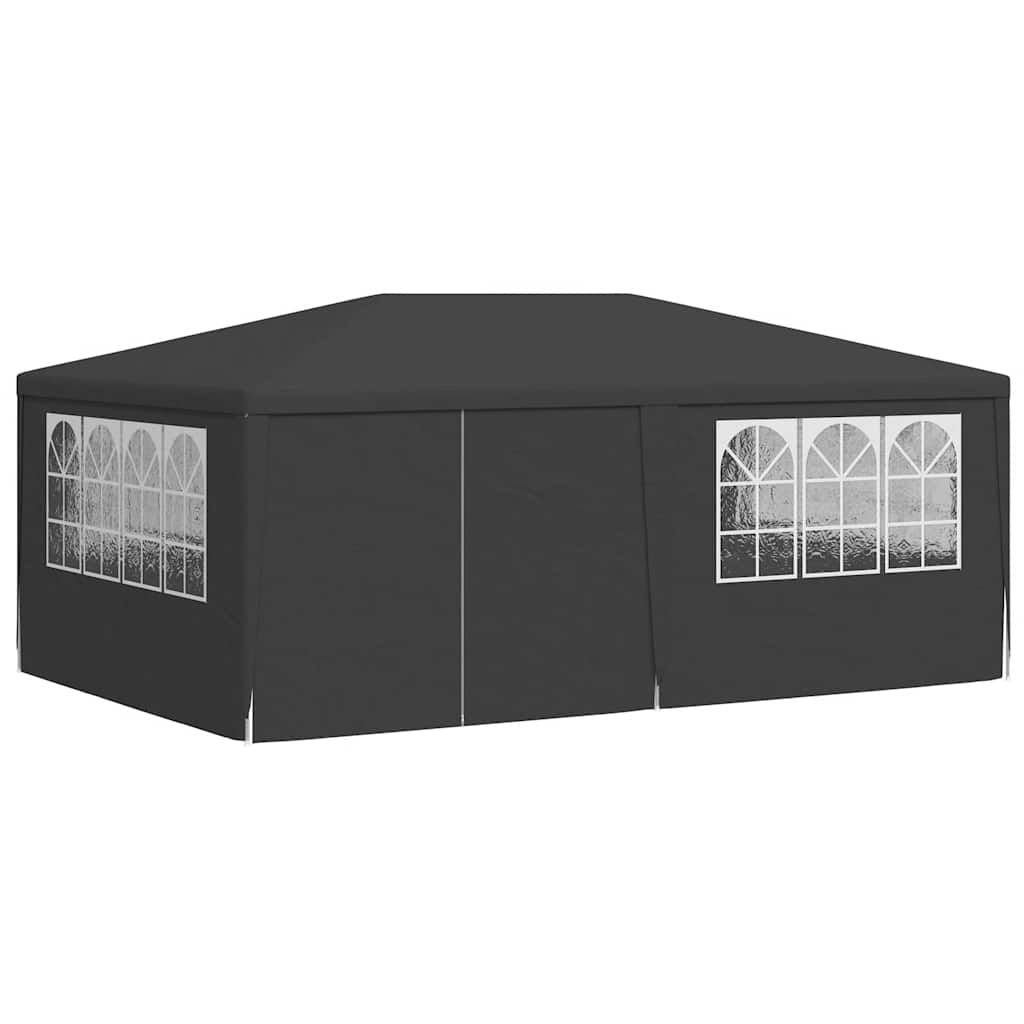festtelt med sidevægge 4x6 m 90 g/m² antracitgrå