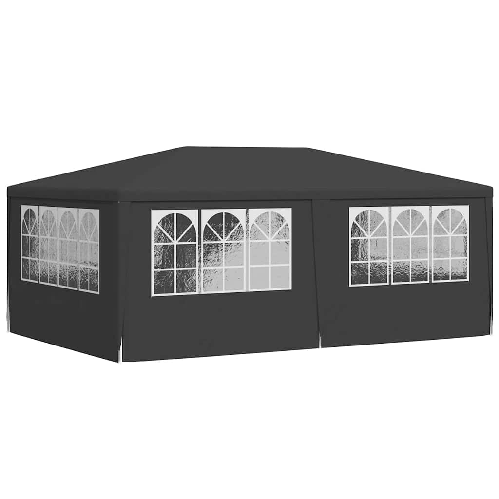 festtelt med sidevægge 4x6 m 90 g/m² antracitgrå