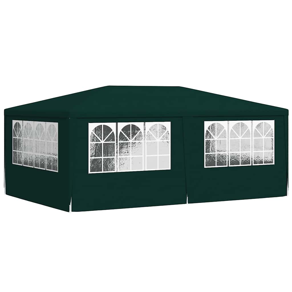 festtelt med sidevægge 4x6 m 90 g/m² grøn