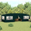 festtelt med sidevægge 4x9 m 90 g/m² grøn