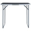 foldbart campingbord med metalstel 80 x 60 cm grå