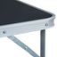 foldbart campingbord med metalstel 80 x 60 cm grå