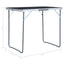 foldbart campingbord med metalstel 80 x 60 cm grå