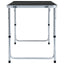 foldbart campingbord 120x60 cm aluminium grå