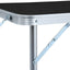 foldbart campingbord 120x60 cm aluminium grå