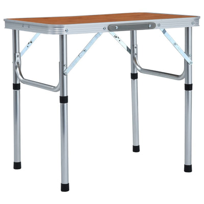 foldbart campingbord 60x45 cm aluminium