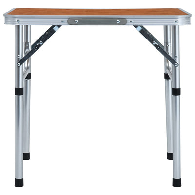 foldbart campingbord 60x45 cm aluminium