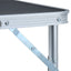 foldbart campingbord 60x45 cm aluminium grå
