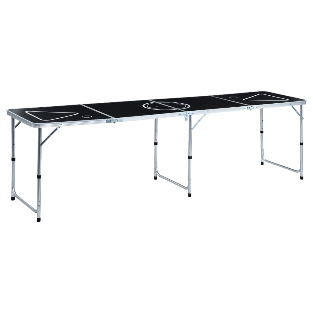foldbart beer pong-bord 240 cm sort billede