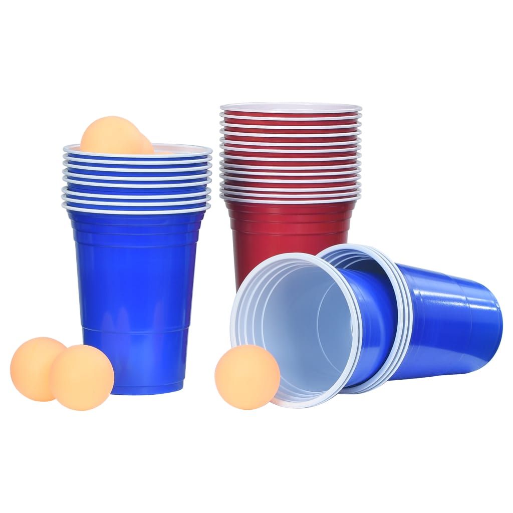 beer pong-sæt 0,5 l plastik billede
