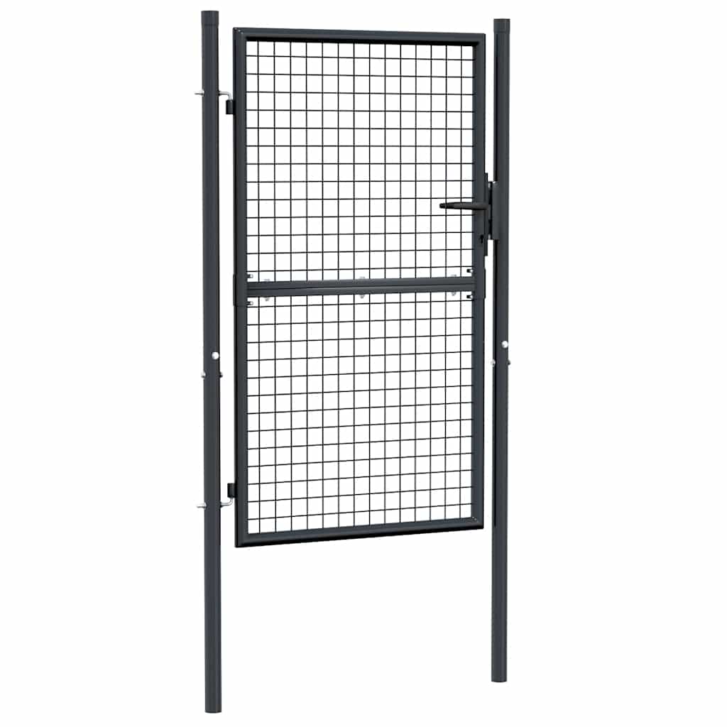 havelåge i net galvaniseret stål 100x150 cm grå