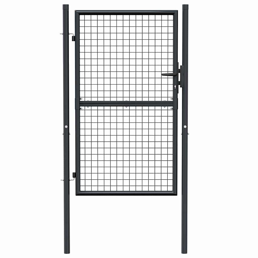 havelåge i net galvaniseret stål 100x150 cm grå