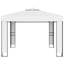 pavillon med dobbelttag 3x3 m hvid