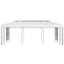 pavillon med dobbelttag 3x6 m hvid