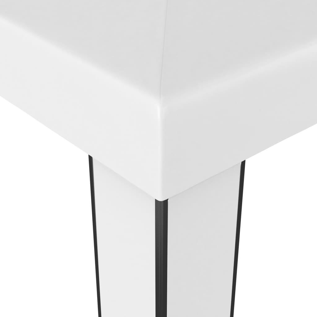 pavillon med dobbelttag 3x6 m hvid