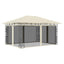 pavillon med myggenet 4x3x2,73 m 180 g/m² cremefarvet