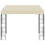 vægmonteret pavillon 3x3 m stof cremefarvet